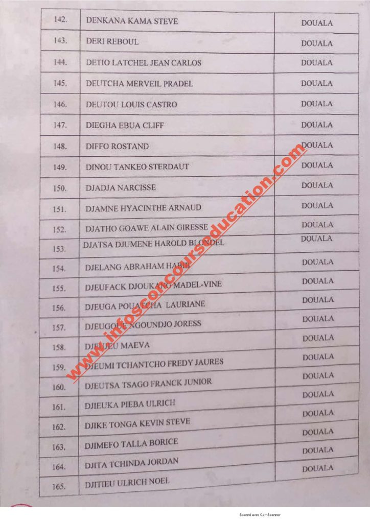 Région du Littoral: résultats du concours de gendarmerie du Cameroun 2021-2022