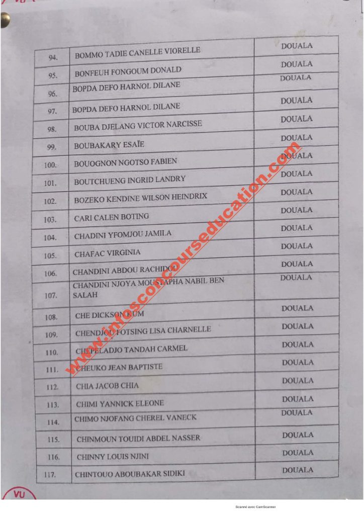 Région du Littoral: résultats du concours de gendarmerie du Cameroun 2021-2022