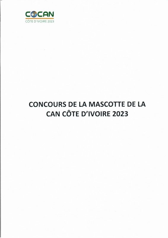 Règlement du concours du concours de la mascotte de la CAN 2023 Côte d'Ivoire