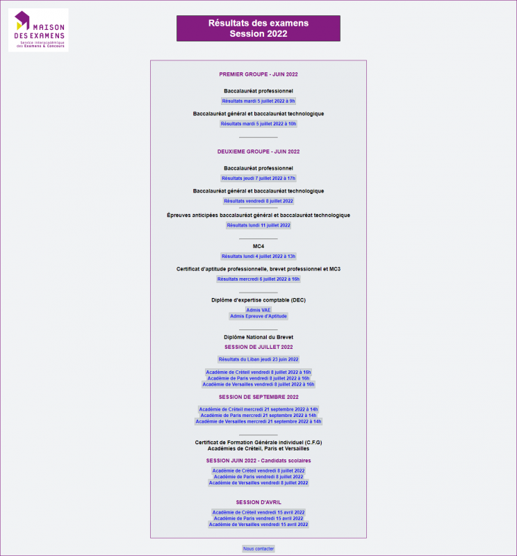 Date du résultat du bac 2022 France et où le consulter