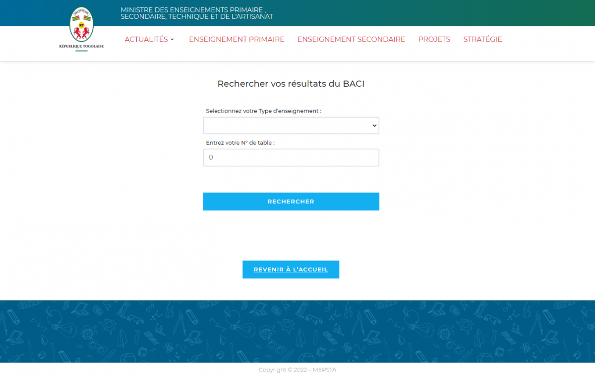 Comment consulter les Résultats du BAC 1 2022 au Togo