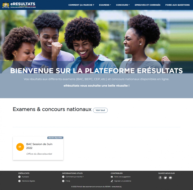 Pourcentage Bac 2022: Les résultats Du BAC 2022 Au Bénin à consulter en ligne le 13 Juillet