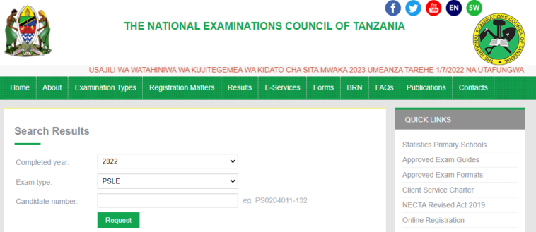 necta.go.tz: Check the National Examinations Results 2022 in Tanzania