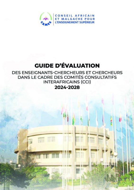 nouveau Guide d'évaluation des enseignants-chercheurs et chercheurs dans le cadre des CCI édition 2024 - 2028