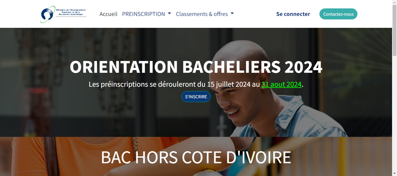 Lancement des Préinscriptions Bachelier 2024 en Côte d'Ivoire sur orientationsup.net