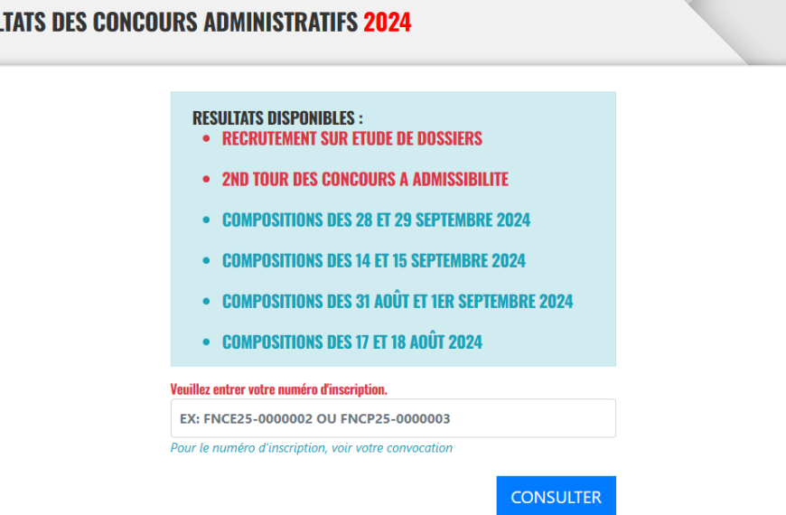Les résultats INSFS 2024 CI à consultez en ligne sur ciconcours.net