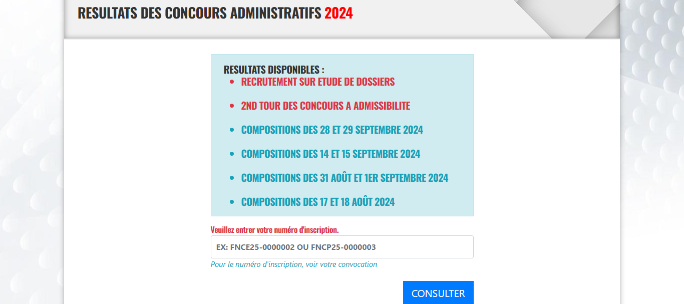 Les résultats INSFS 2024 CI à consultez en ligne sur ciconcours.net