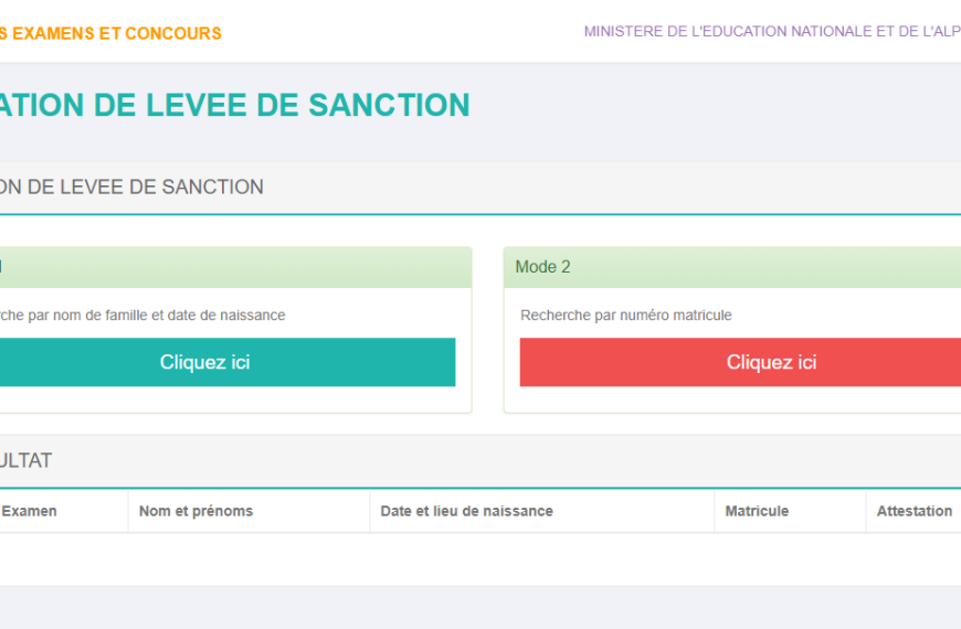Examens Scolaires en Côte d'Ivoire -Comment rétirer sont attestation de levée de sanction