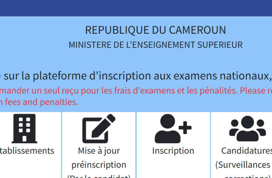 examens.minesup-dauq.net – Appel à candidature pour les correcteurs des Examens Nationaux (BTS et HND) 2025 au Cameroun