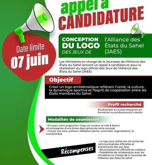 Jeux de l’Alliance des États du Sahel : appel à candidatures pour la création du logo