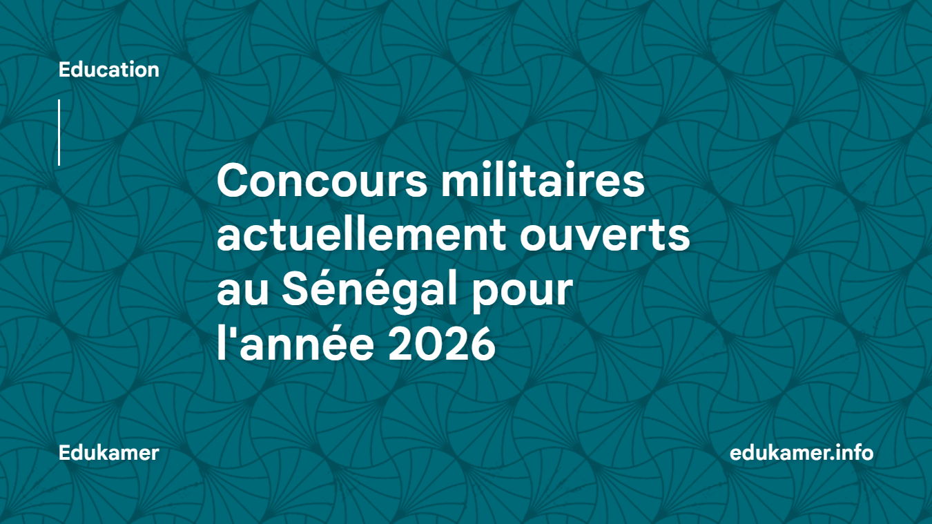 oncours militaires actuellement ouverts au Sénégal pour l'année 2026